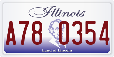 IL license plate A780354