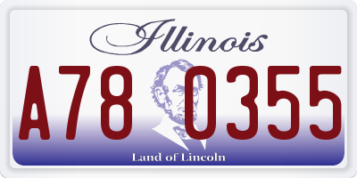 IL license plate A780355