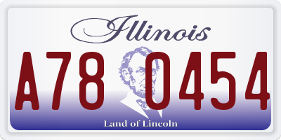 IL license plate A780454