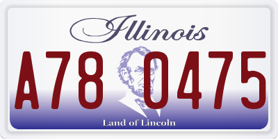 IL license plate A780475