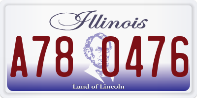 IL license plate A780476