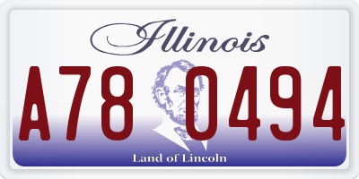IL license plate A780494
