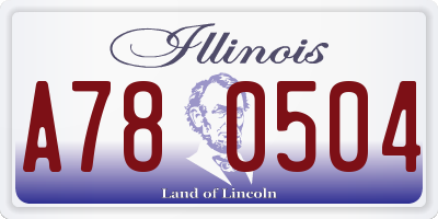IL license plate A780504