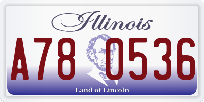 IL license plate A780536