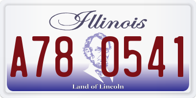 IL license plate A780541