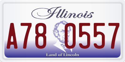 IL license plate A780557