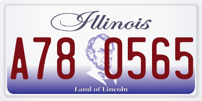 IL license plate A780565