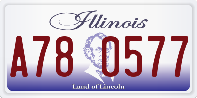 IL license plate A780577