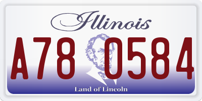 IL license plate A780584