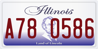 IL license plate A780586