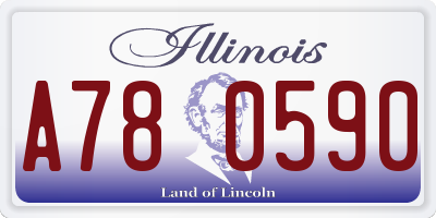IL license plate A780590
