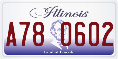 IL license plate A780602