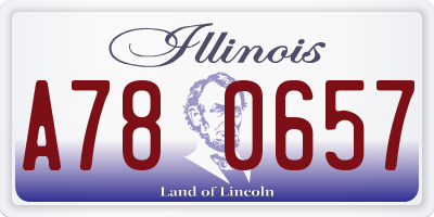 IL license plate A780657