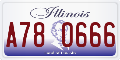 IL license plate A780666