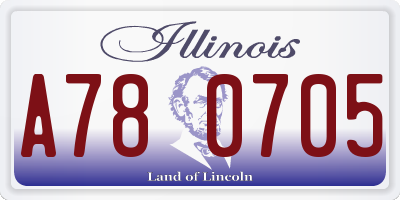 IL license plate A780705
