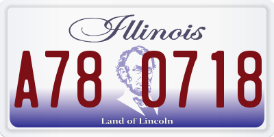 IL license plate A780718