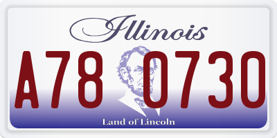 IL license plate A780730