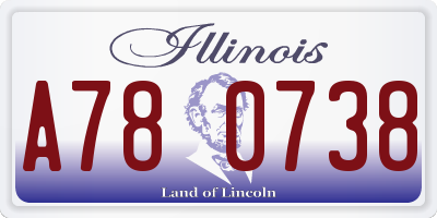 IL license plate A780738