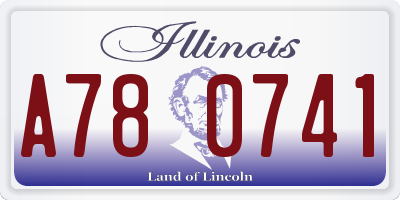 IL license plate A780741