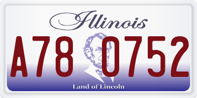 IL license plate A780752