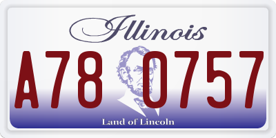 IL license plate A780757