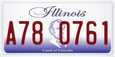 IL license plate A780761