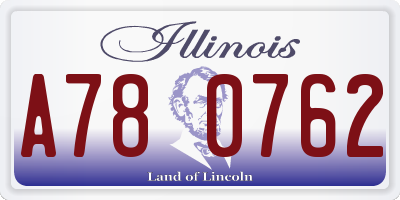 IL license plate A780762