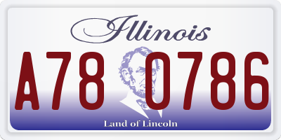 IL license plate A780786