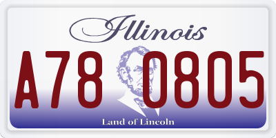 IL license plate A780805