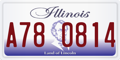 IL license plate A780814
