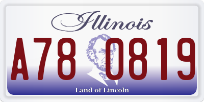IL license plate A780819