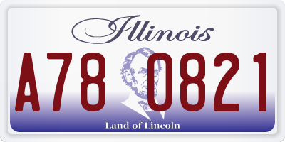 IL license plate A780821