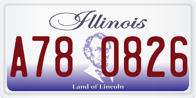 IL license plate A780826