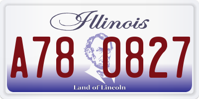 IL license plate A780827