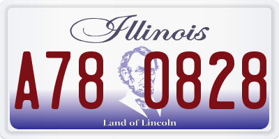 IL license plate A780828