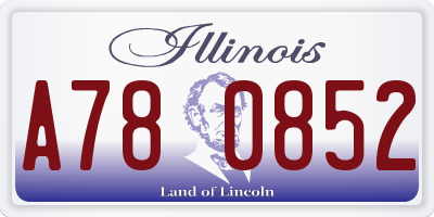 IL license plate A780852