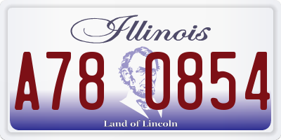 IL license plate A780854
