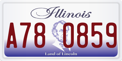 IL license plate A780859