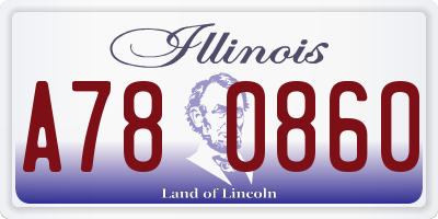 IL license plate A780860