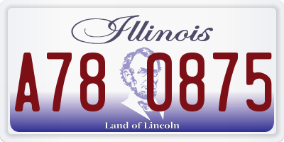 IL license plate A780875
