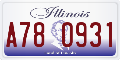 IL license plate A780931