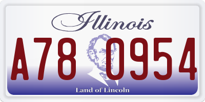 IL license plate A780954