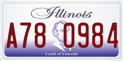 IL license plate A780984
