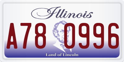 IL license plate A780996