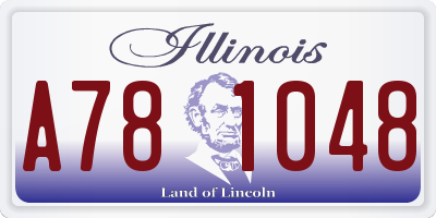 IL license plate A781048