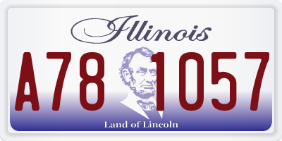 IL license plate A781057