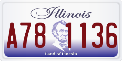 IL license plate A781136