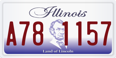IL license plate A781157