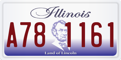 IL license plate A781161