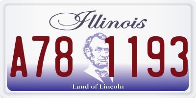 IL license plate A781193
